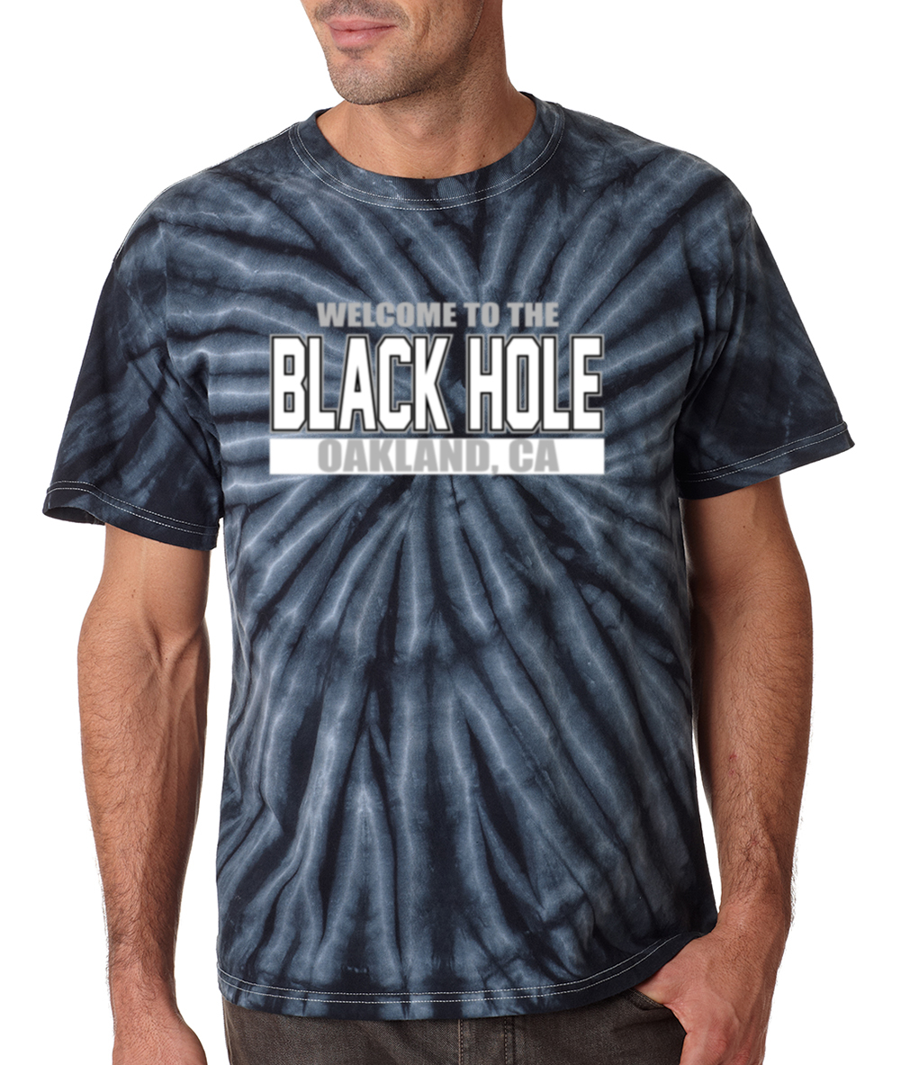 TIE DYE Oakland Raiders Colosseum"Welcome to the Black Hole" jersey T-shirt gallery