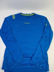La Sportiva Tour Long Sleeve Men’s Baselayer Shirt – Blue/Yellow
