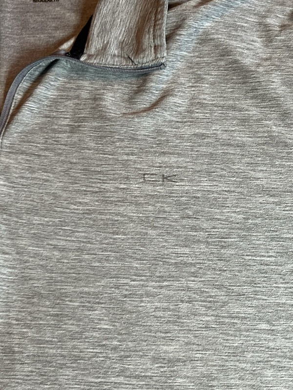 Calvin Klein Performance Lightweight 1/4 Zip Gray Men’s Size XL gallery