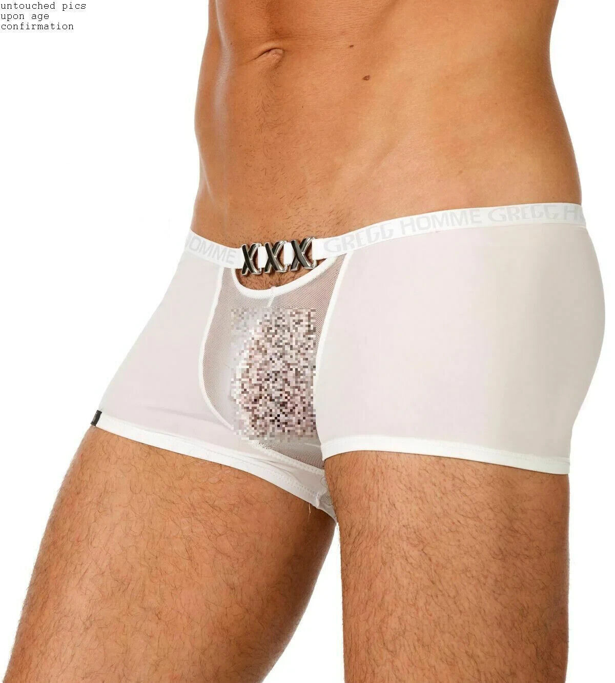 MEDIUM Gregg Homme Kit Tank + Boxer PIMP See-Thru White 96622-05 GT2 gallery