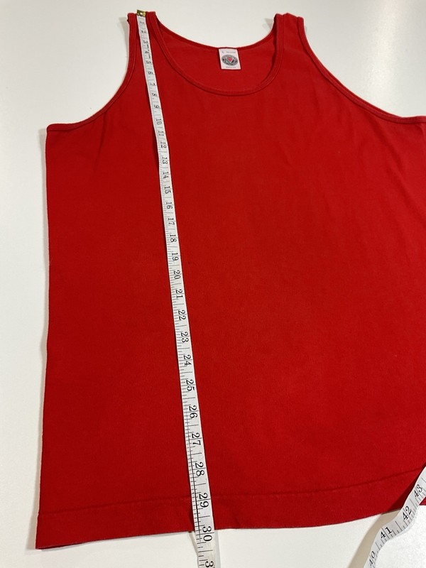Vintage Munsingwear Tank Top Sz L Made In USA Beach Cotton 90s gallery