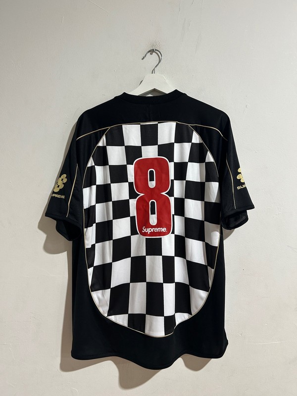 SUPREME BLACK CHECKERBOARD JERSEY SIZE MEDIUM NEW gallery