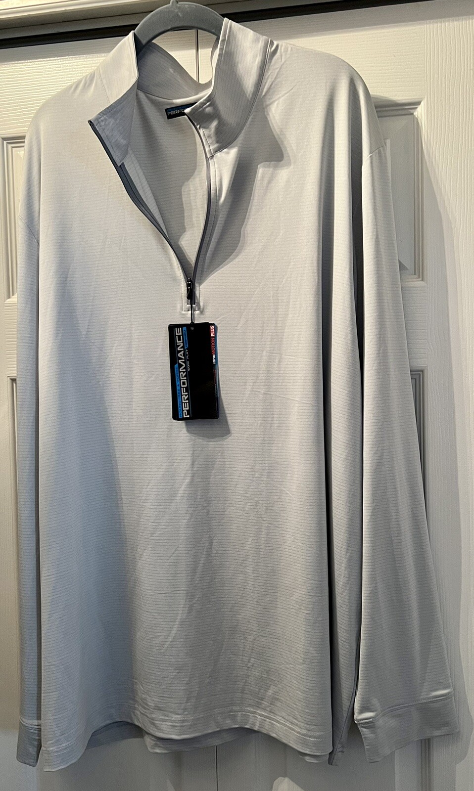Roundtree & Yorke Performance Mens LS Zip Up Shirt Size XXL New Retail $69.50 gallery
