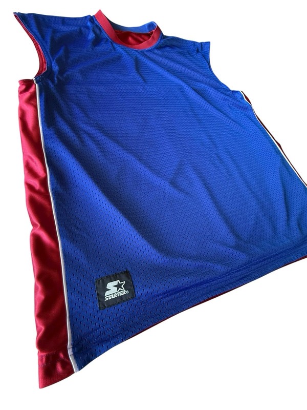 Vintage STARTER Basketball Jersey Men’s Reversible Sleeveless Size Large Blue gallery