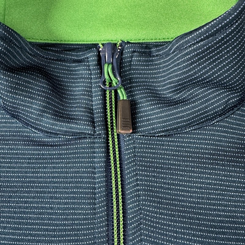 Pebble Beach Golf Performance 1/4 Zip Pullover Dry-Luxe Green/Blue Medium gallery