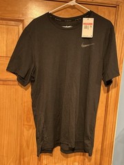 Nike Pro Men Dri-Fit Burnout Training Top Tee DQ4866 Charcoal Black Men’s Large