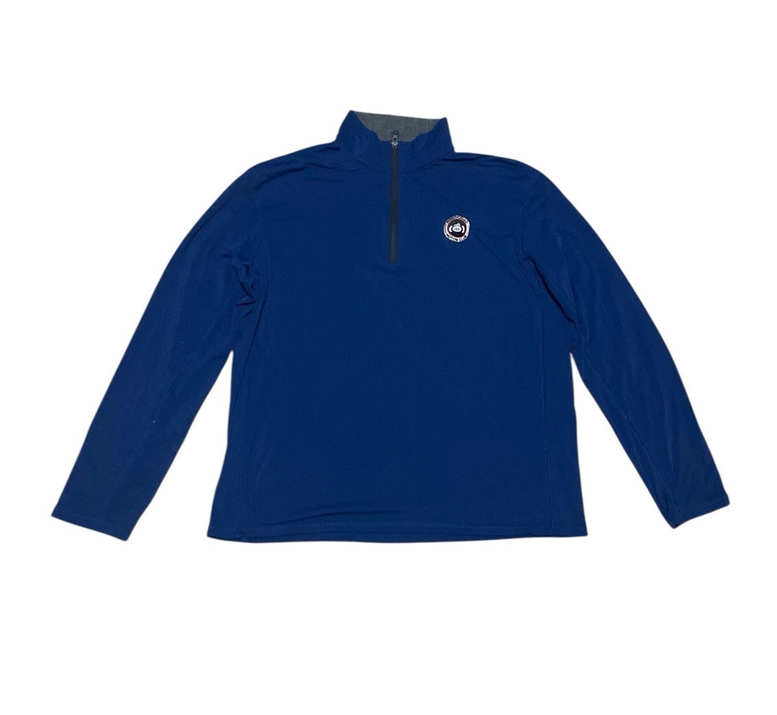Greyson Golf Tate Mockneck Quarter Zip Pullover Men’s in Blue (Embroidered) gallery