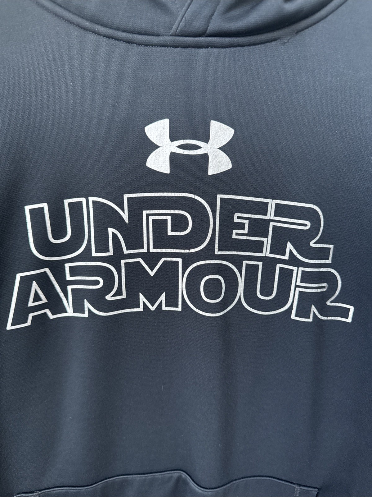 Under Armour x Star Wars Black Hoodie Sweatshirt w/ Vintage Logo Men’s Large gallery