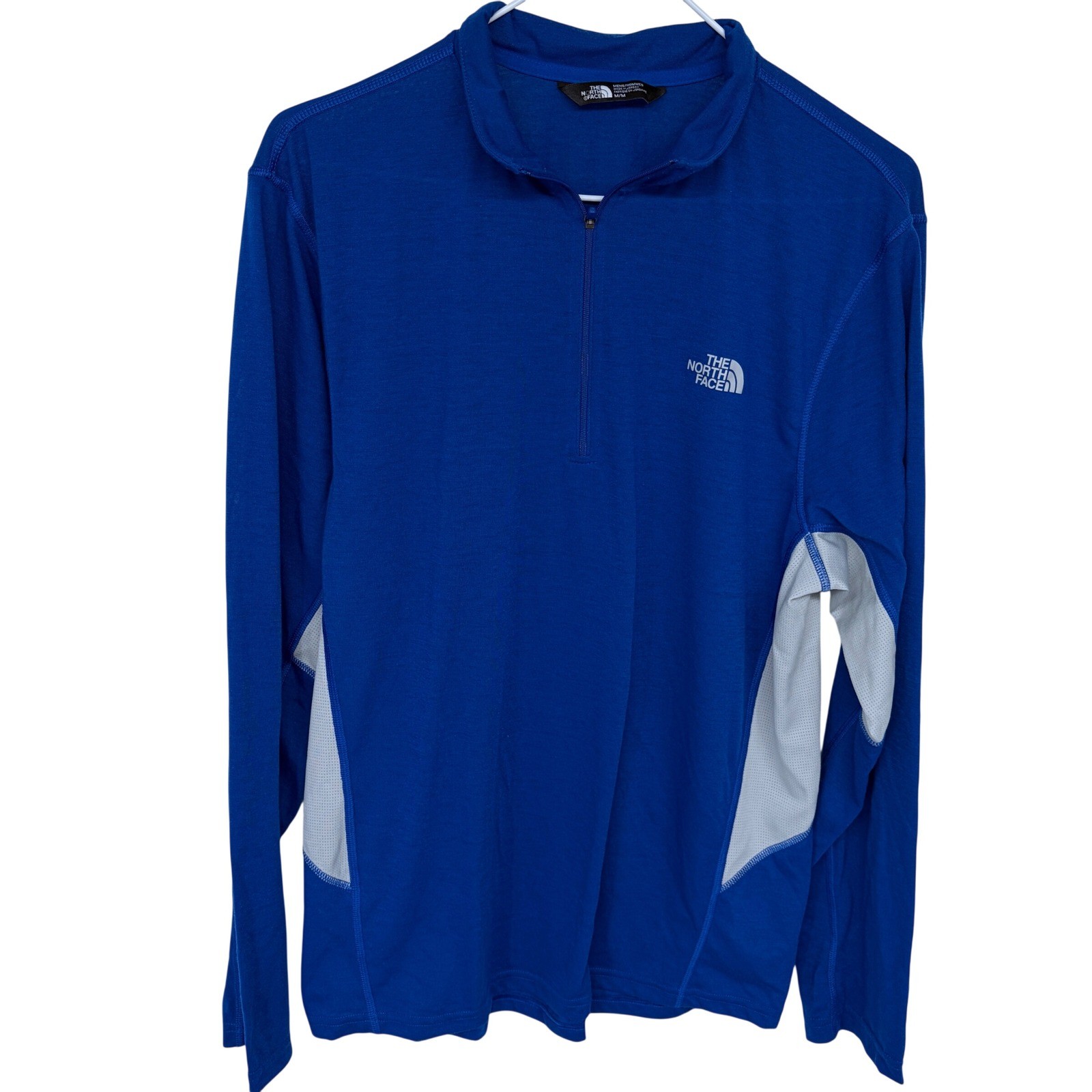 Mens The North Face 1/2 Zip Running Shirt Medium VaporWick Blue Breathable gallery