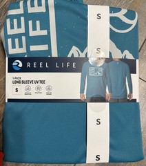 Reel Life Men’s Sun Defender Lightweight Long Sleeve UV T-Shirt Small New