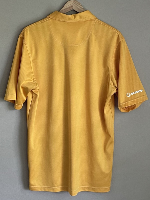 Sunice Performance Golf Polo Shirt Mens Large Yellow Orange Lightweight gallery