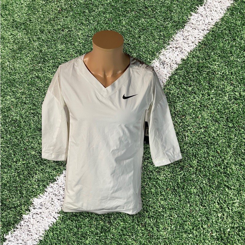 MEN Nike Hot Baseball Jacket WHITE 3/4 Sleeve Pullover Size MEDIUM 897383-100 XS gallery