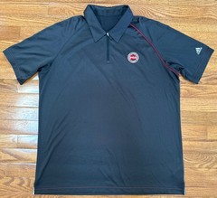 Adidas Golf PGA ClimaCool Black Athletic Casual Zip Golf Polo Shirt Men’s L