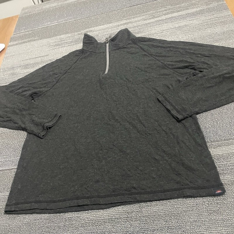 Faherty Pullover Mens Extra Large Gray Cloud Pima Cotton Pullover Quarter Zip gallery