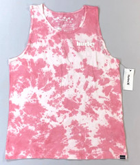 Hurley Men’s Everyday Washed Lowers Tie Dye Pink Tank Top, Sizes ; S , M , L