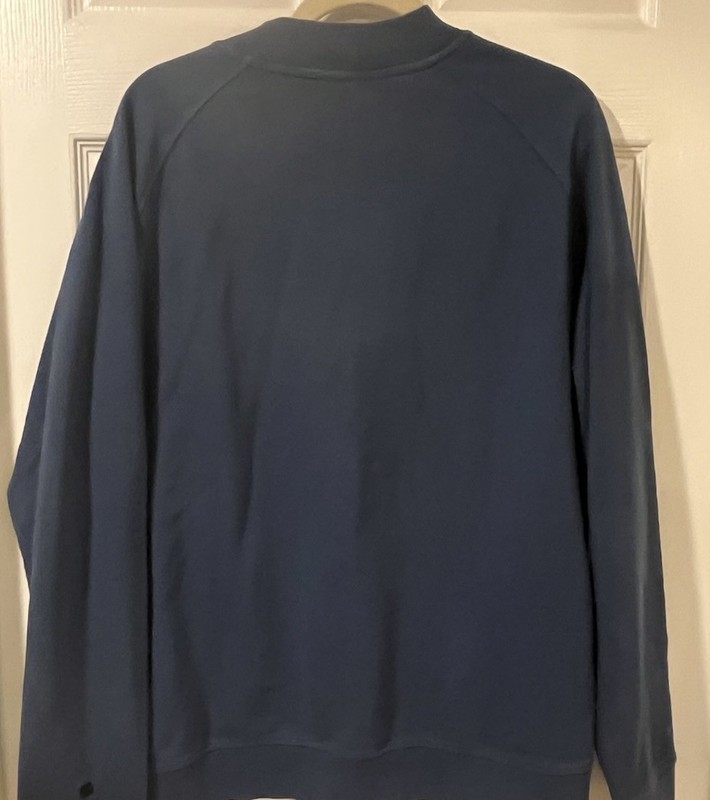 VRST Pullover Mens Blue Quarter Zip Sweatshirt Zip Long Sleeve Gray Size Large gallery