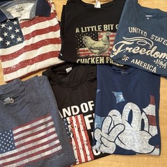 15 Adult Red White Blue Shirts Asst Sizes Lands End Nike Under Armour Music City