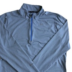 Nike Running Dri-Fit Element 1/2 Zip Running Top Mens Size M Blue Heather Silver