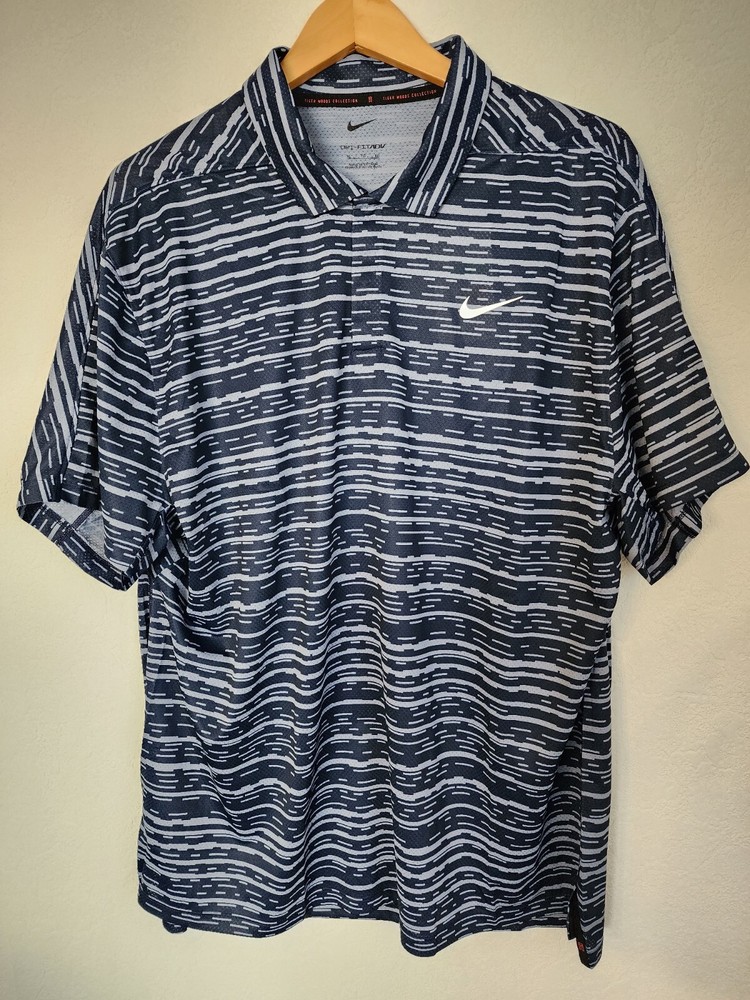 Nike Tiger Woods Collection Dri Fit Adv Golf Polo Sz XL Ashlen Slate DH0789-493