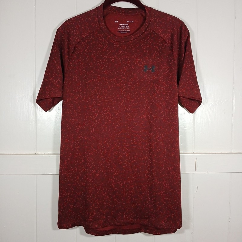 Under Armour Shirt The Tech Tee Men's Small Red HeatGear Athletic SS 1370374 gallery