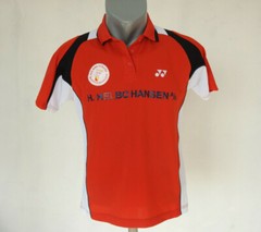 Yonex Mens Polo T-Shirt Red Size L Badminton Jersey Activewear Tennis Solrod