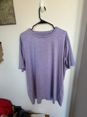 Tek Gear Dry Tek Men’s Short Sleeve Heather Purple Athletic T-Shirt XL Tall