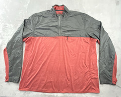 Simms SolarFlex Wind Half Zip Shirt Men 2XL Orange Vented UPF Stretch Outdoors