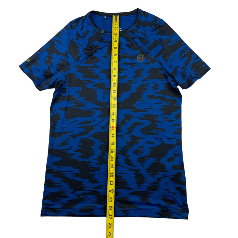 Under Armour Men’s Performance HeatGear Rush Tee T-Shirt Blue/Black • Small gallery