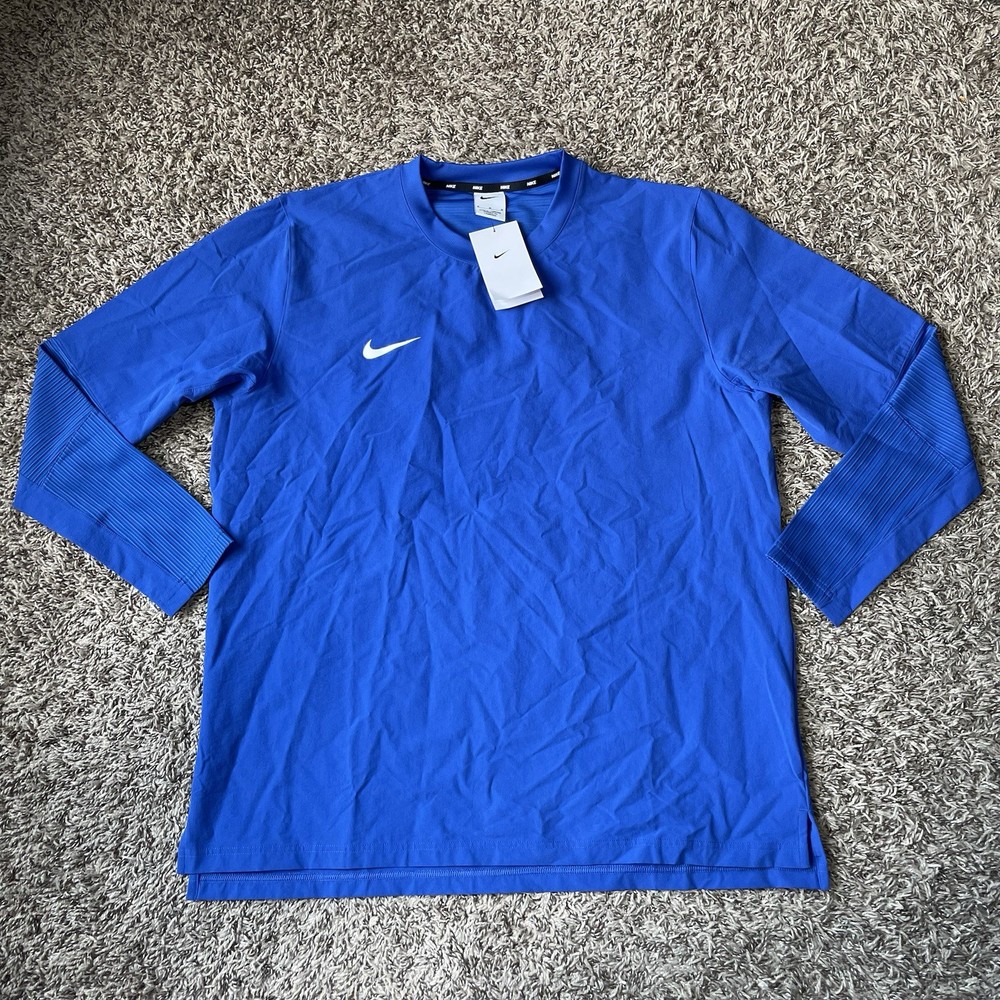 Nike Baseball Lightweight Player Pullover Mens Sz Medium Blue Dri-FIT FD4291-449