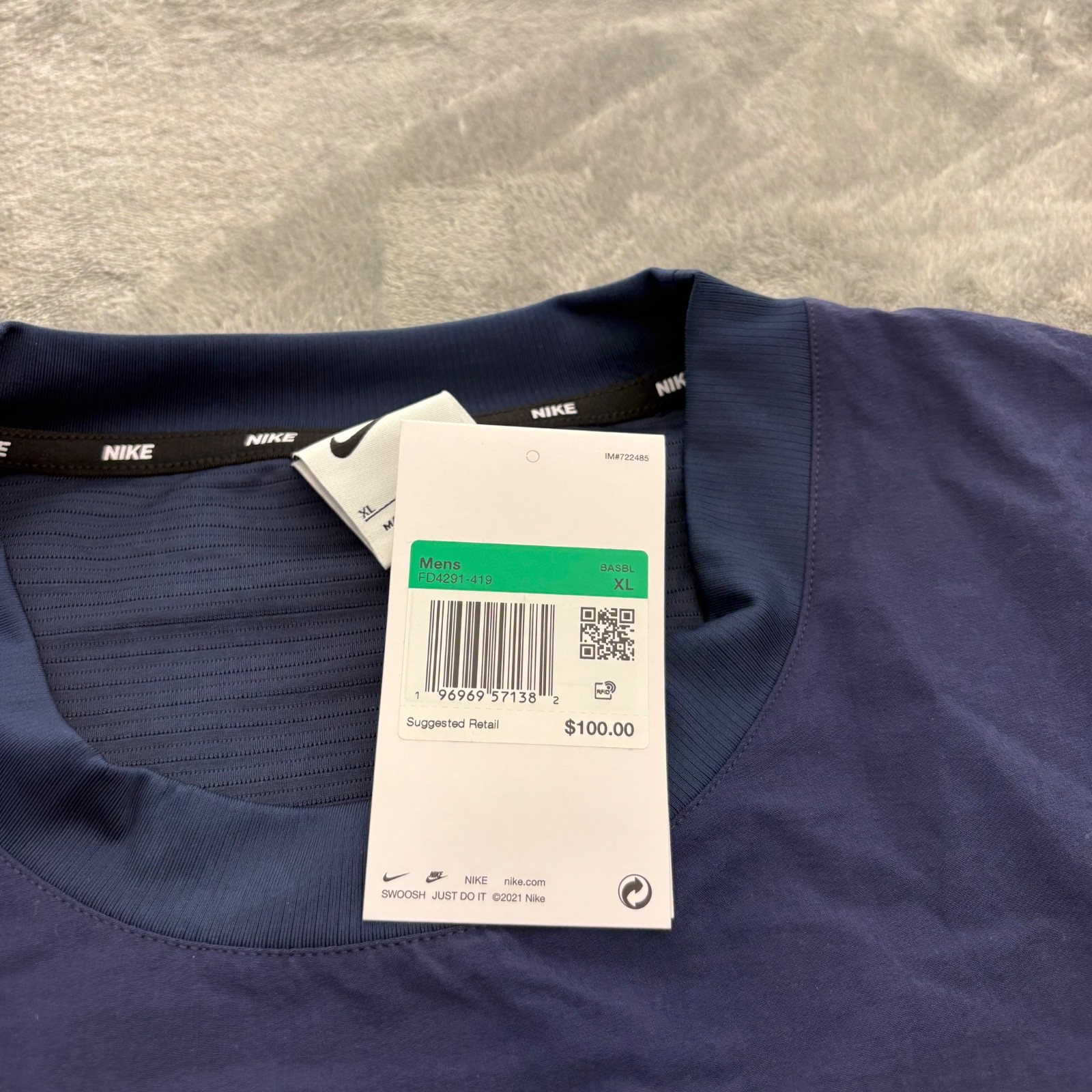 Nike Dri-FIT Lightweight Player Pullover Jacket Mens XL Blue FD4291-419 Baseball gallery