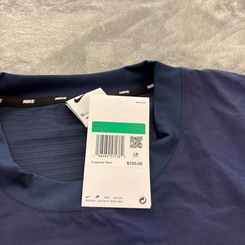 Nike Dri-FIT Lightweight Player Pullover Jacket Mens XL Blue FD4291-419 Baseball gallery
