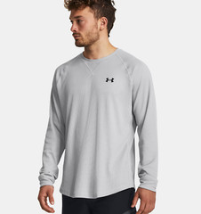 Under Armour Men’s UA Waffle Crew Long Sleeve Shirt Medium Gray 1302355-011 NWT