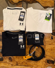 5pcs Under Armour HeatGear XL Long Sleeve Shirt Tank Top Boxer Briefs Carhart
