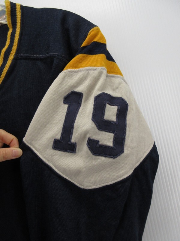 VINTAGE Russell Southern Jersey Men 40 Blue Gold Football 60s 50s High School * gallery