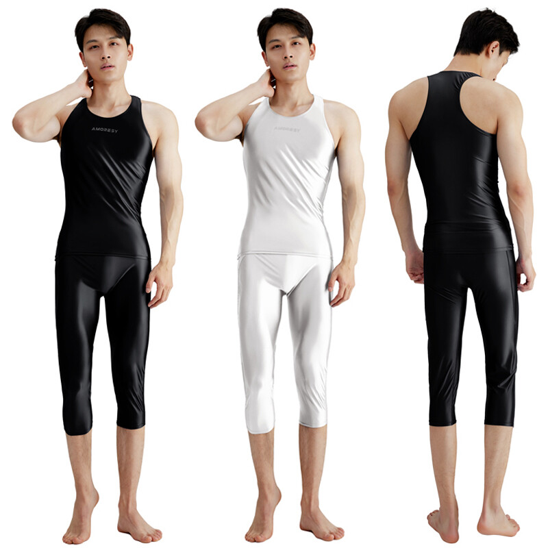 AMORESY Glossy Breathable Top Sleeveless Activewear Vests Running Fitness Summer gallery