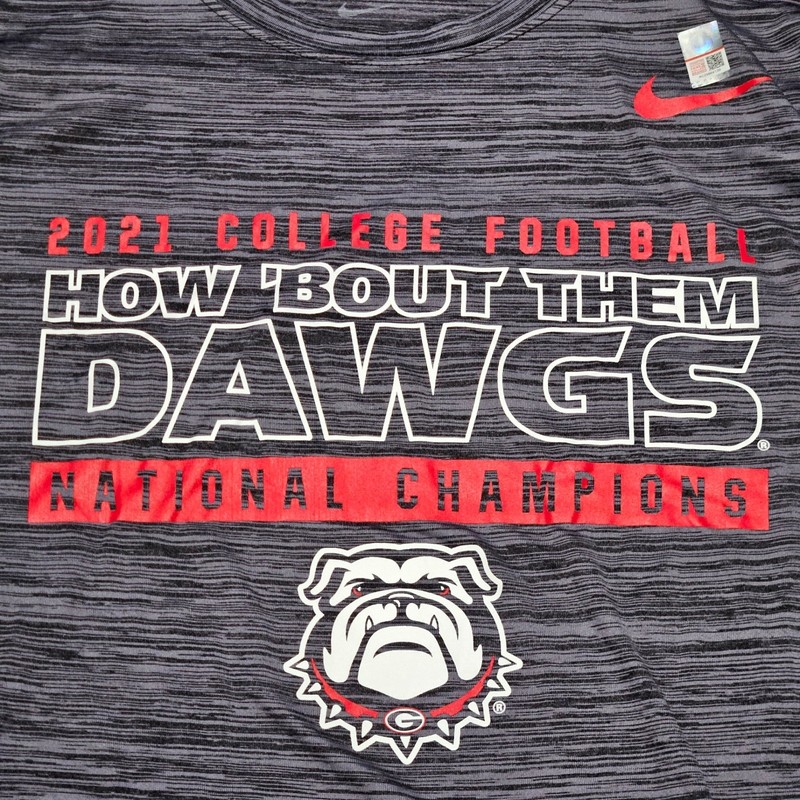 Nike Mens Medium Dri-FIT Georgia Bulldogs 2021 National Champions Football Shirt gallery