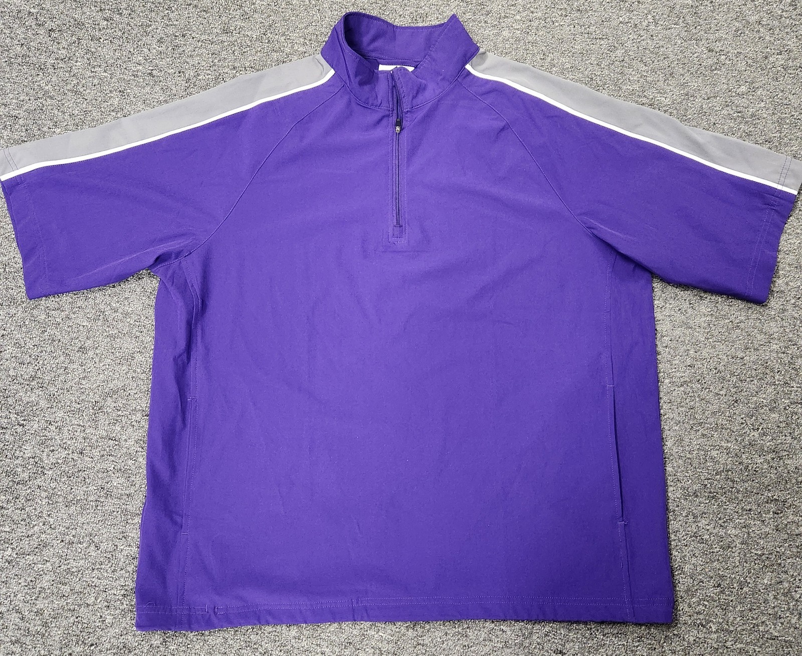 Purple Gray AUGUSTA SPORTSWEAR Size L ADULT Pockets Oversized gallery