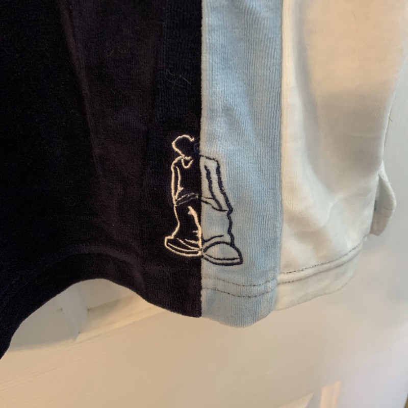 Vintage 90’s Limitz 00 No Boundaries Men’s Velvet Jersey Sleeveless Large Blue gallery