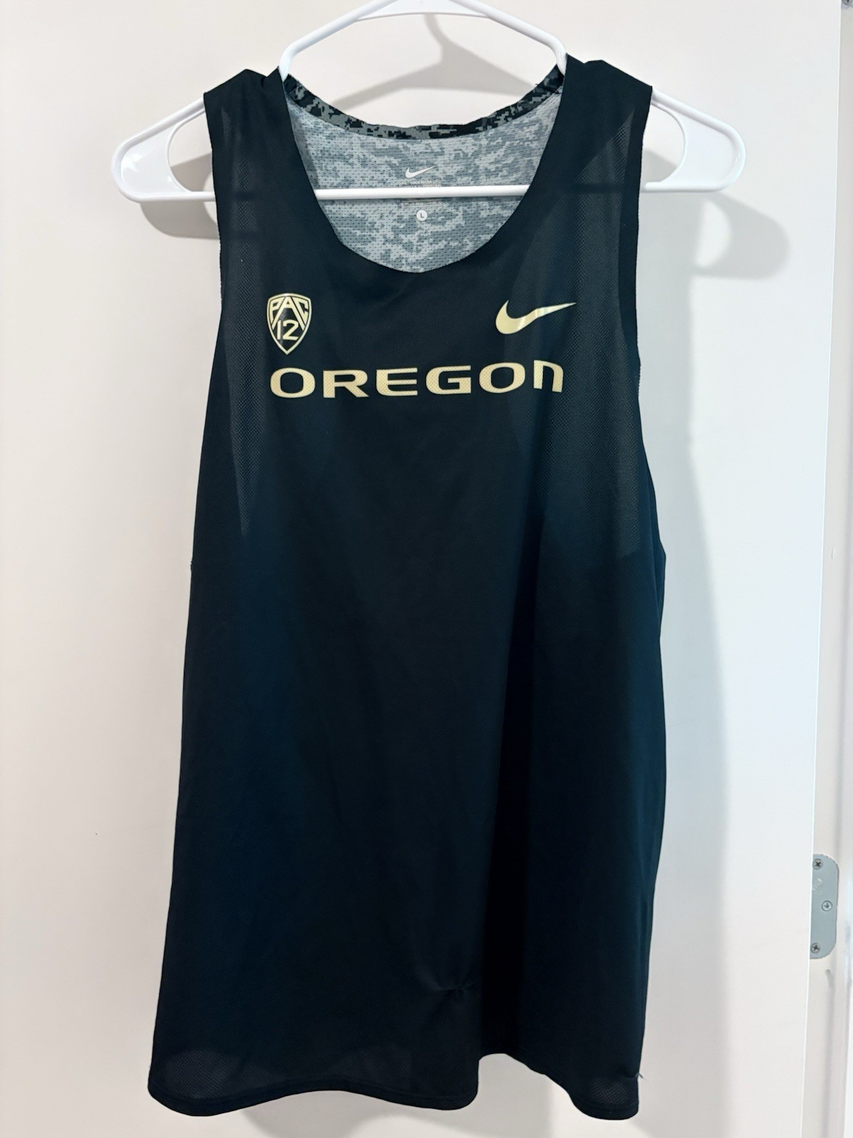 NCAA Oregon Team Issue Track Singlet Men’s L Jersey University Nike Elite Pro gallery