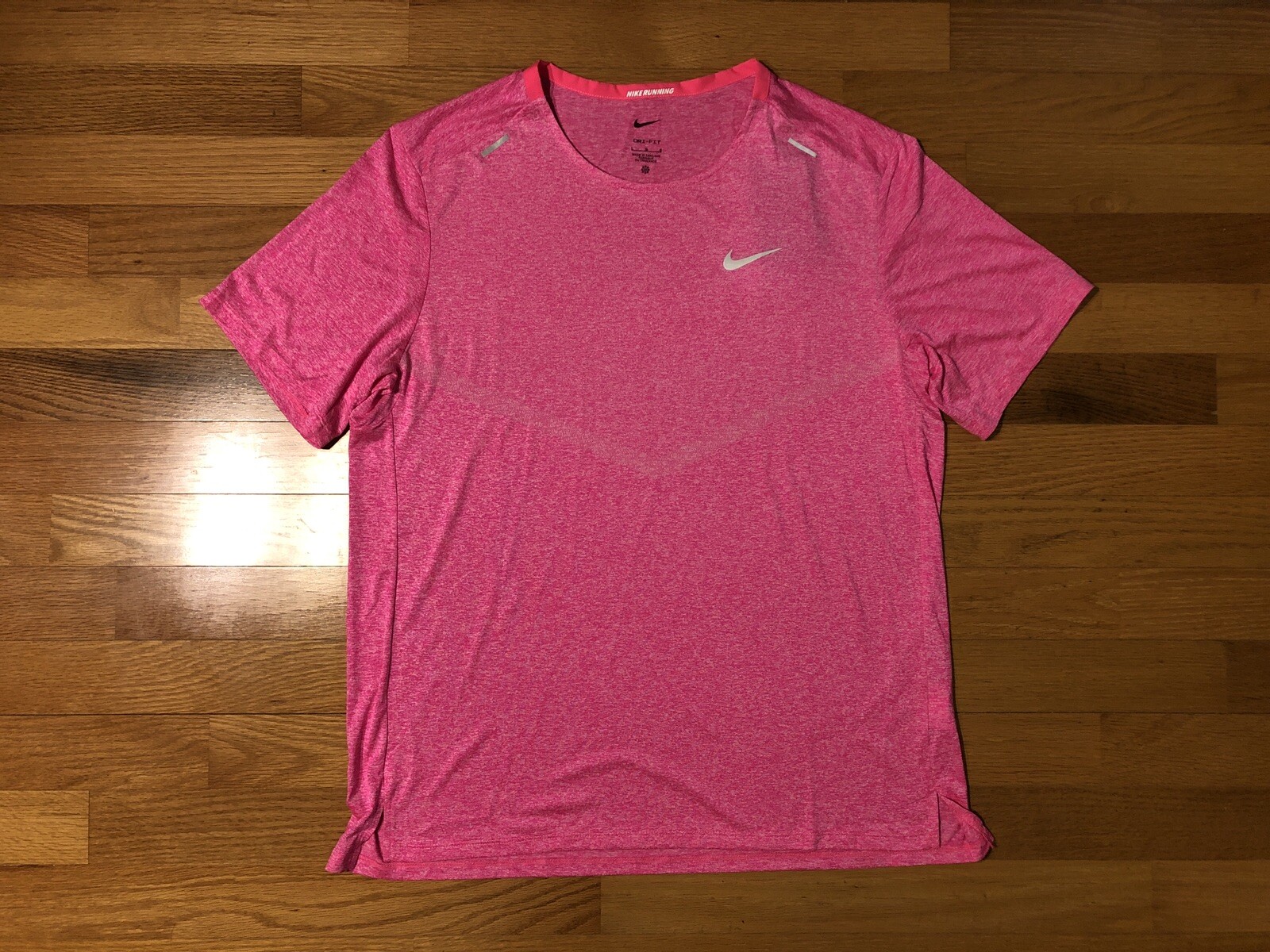 New L Nike Dri-FIT Rise 365 Running Division Heather Pink T-Shirt 3M CZ9184-640 gallery