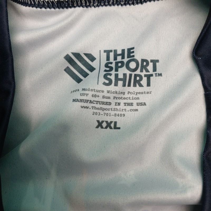 The Sport Shirt Mens XXL Navy Blue Performance Moisture Wicking T Shirt USA Flag gallery
