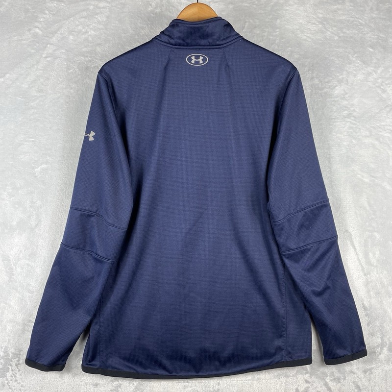 Under Armour Reactor 1/4 Zip Thermal Fleece Lined Pullover Mens M Blue ColdGear gallery