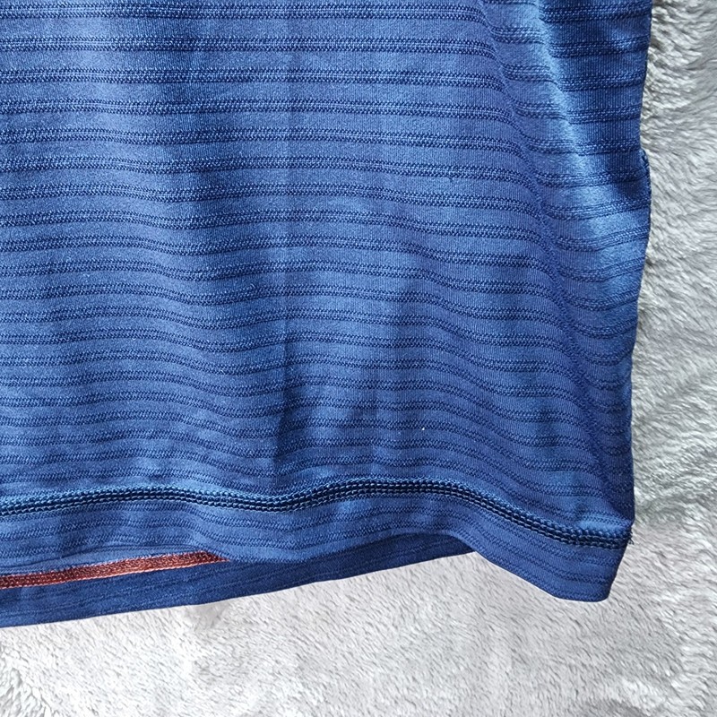 Rhone AG47 Silver Tech Mens Medium Blue Long Sleeve Performance Athletic Shirt gallery