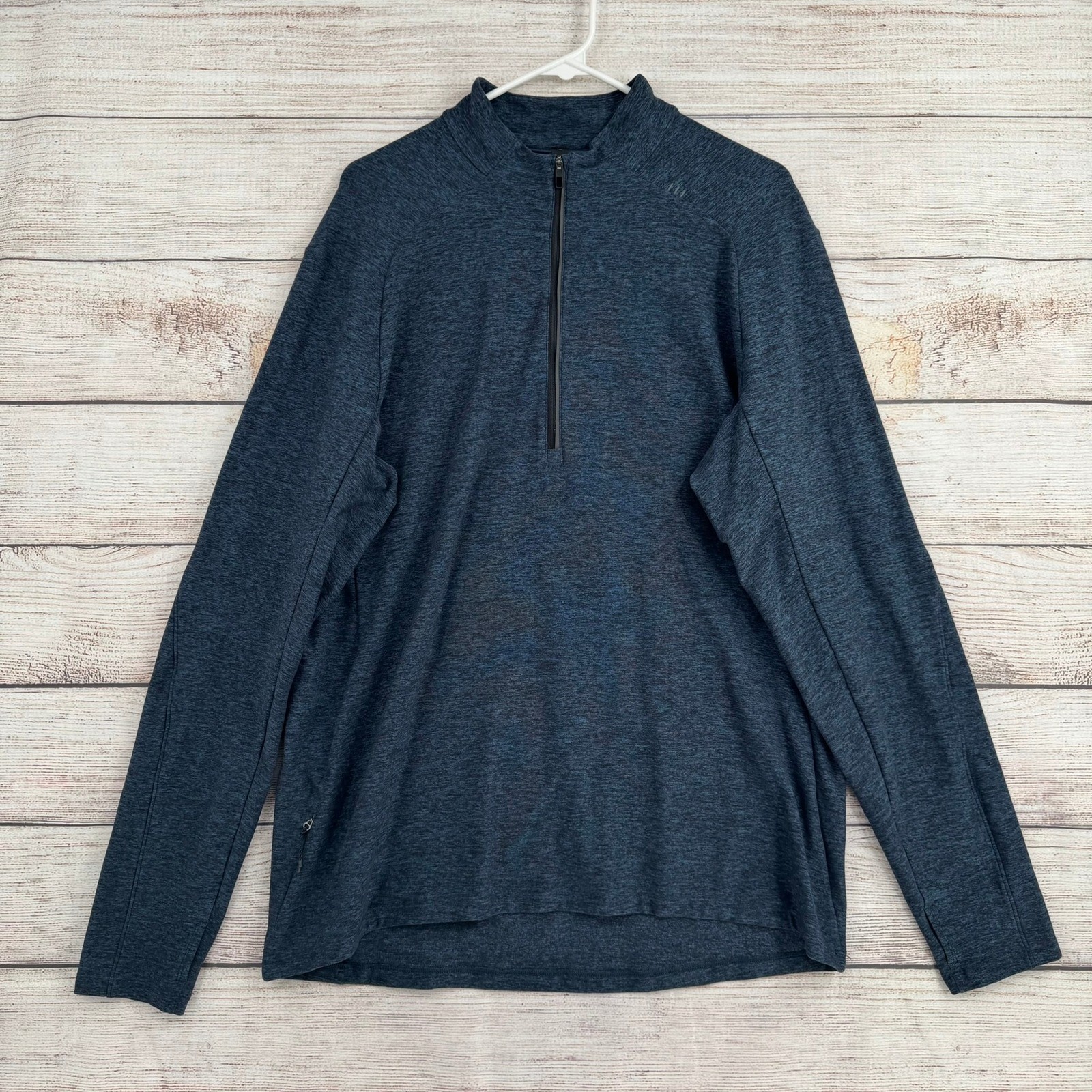 Lululemon Half Zip Pullover Mens XL Blue Metal Vent Tech Heathered Long Sleeve gallery