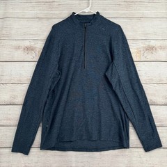 Lululemon Half Zip Pullover Mens XL Blue Metal Vent Tech Heathered Long Sleeve