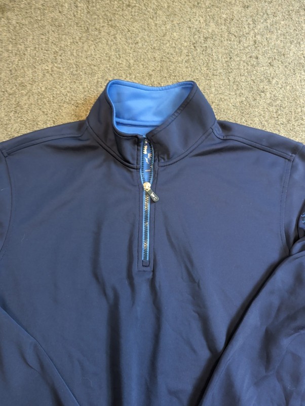MENS FAIRWAY & GREENE F&G TECH NAVY BLUE 1/4 ZIP GOLF PULLOVER LARGE TRUMP gallery