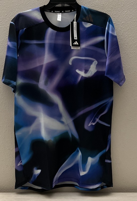 Adidas Men's Designed 4 Training HEAT.RDY AOP Tee HS7460 Violet Fusion Size MT gallery