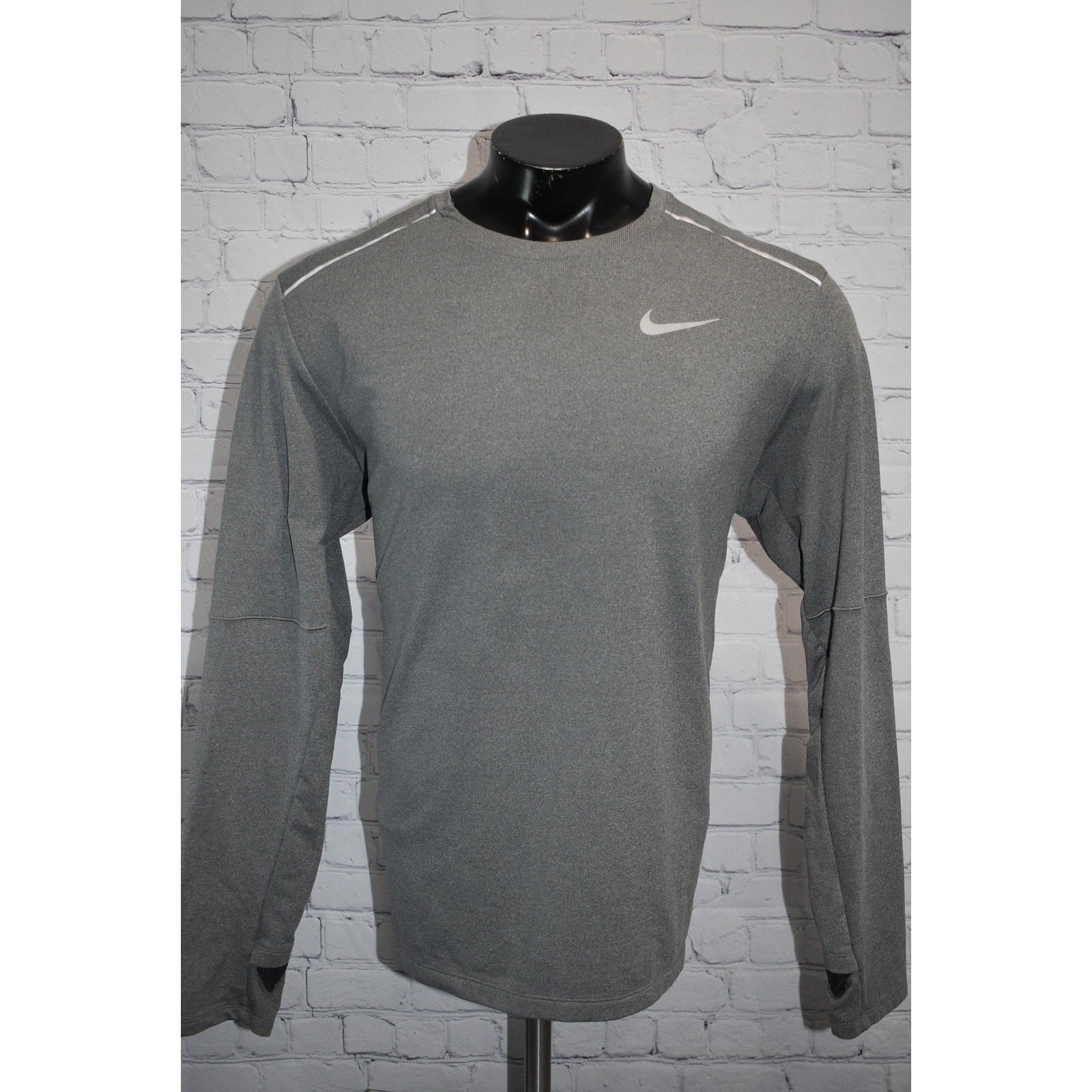 Nike Running Golf Pullover Shirt Men Size Large Dri-Fit Performance Gray gallery