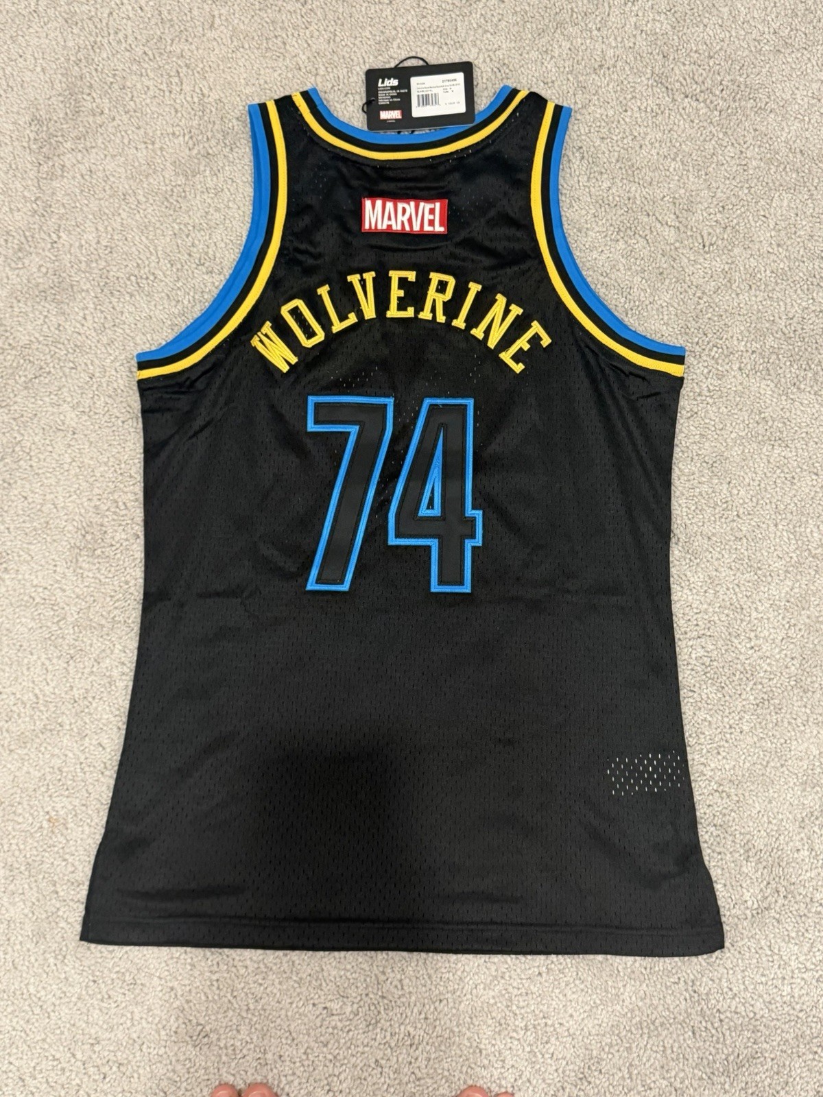 Marvel Wolverine Men's Basketball Jersey Tank Top M Black Lightweight Sleeveless gallery
