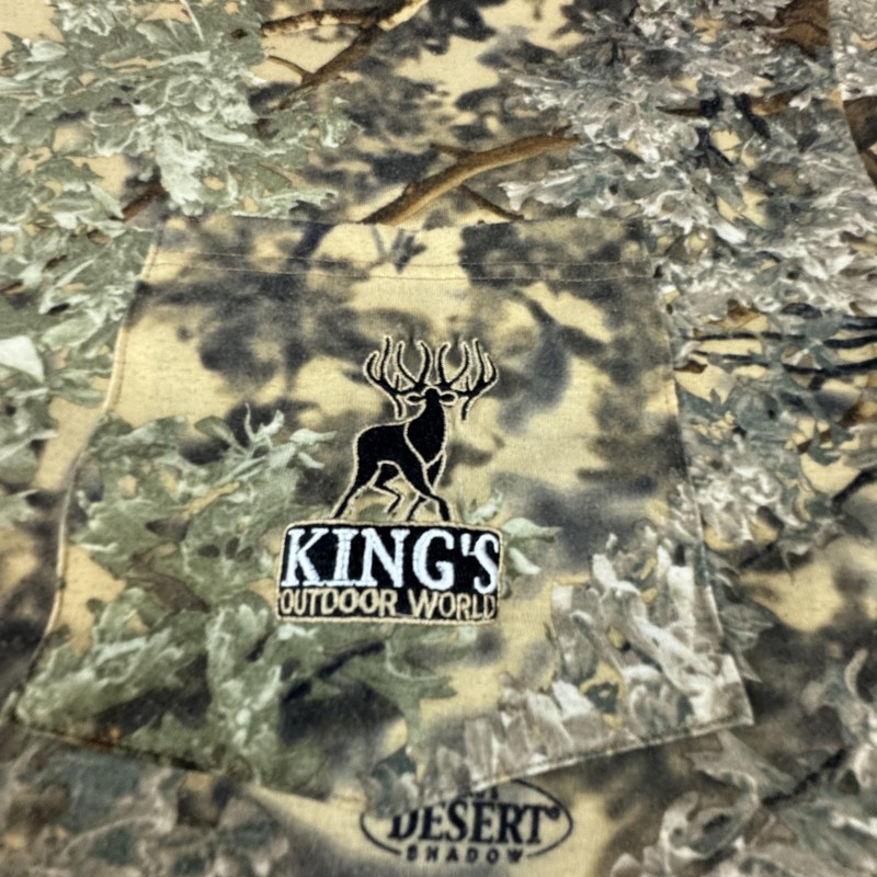 King's Outdoor World Shirt Mens 2XL Green Camo Desert Shadow Long Sleeve Pocket gallery
